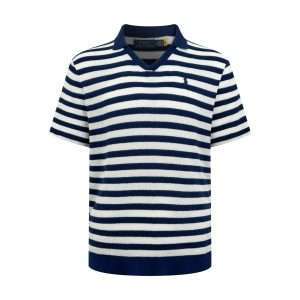 2026 New RL Embroidered Stripe Short-Sleeved Jumper (CC984-A70)